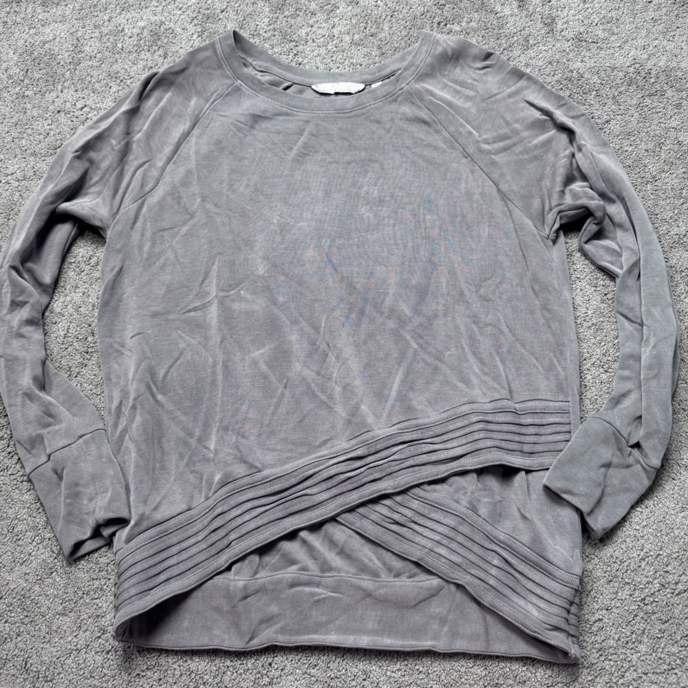 Athleta Women's Medium Gray Serenity Criss Cross Sweatshirt